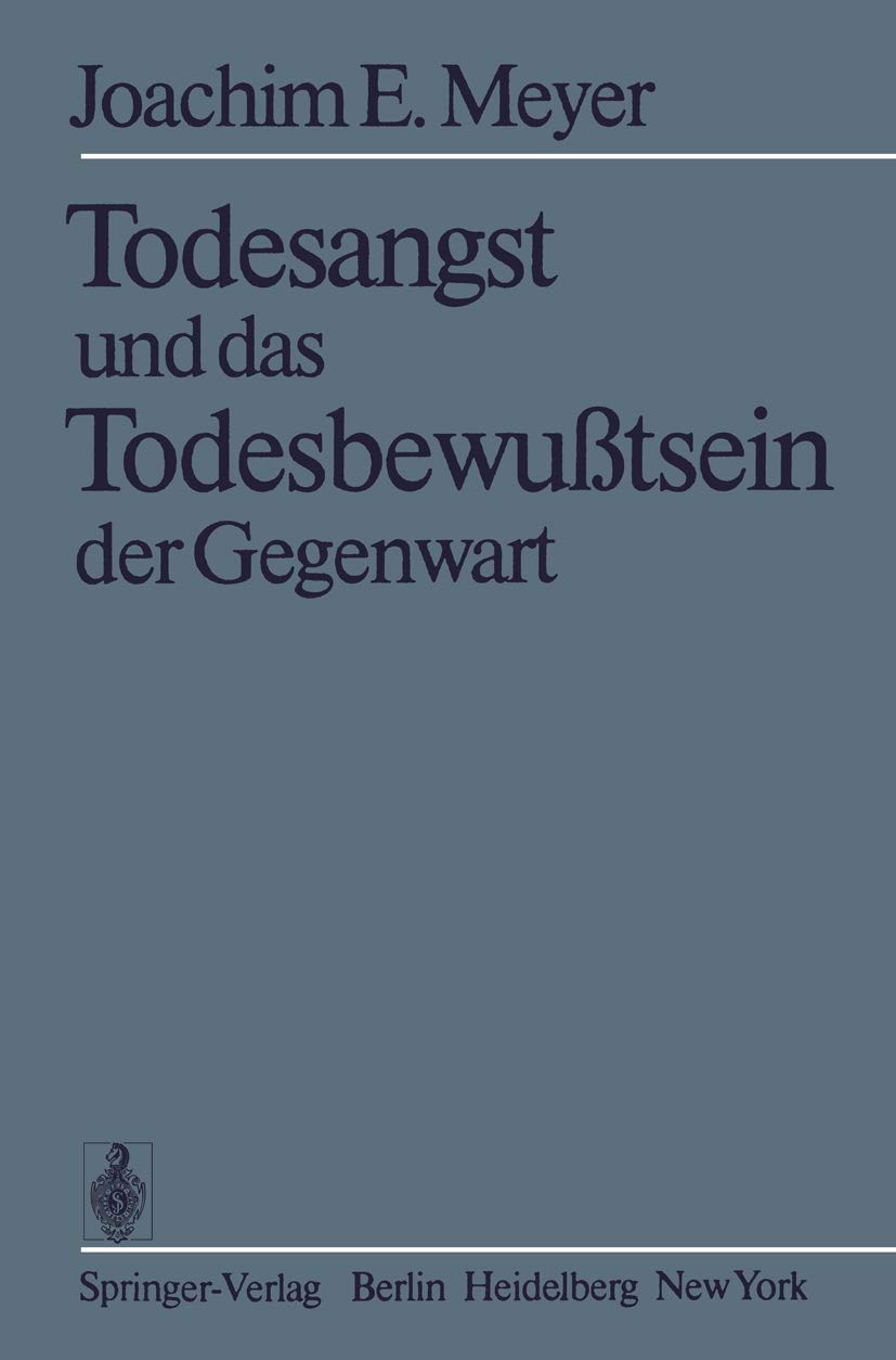 Product Image: Todesangst und das Todesbewußtsein der Gegenwart