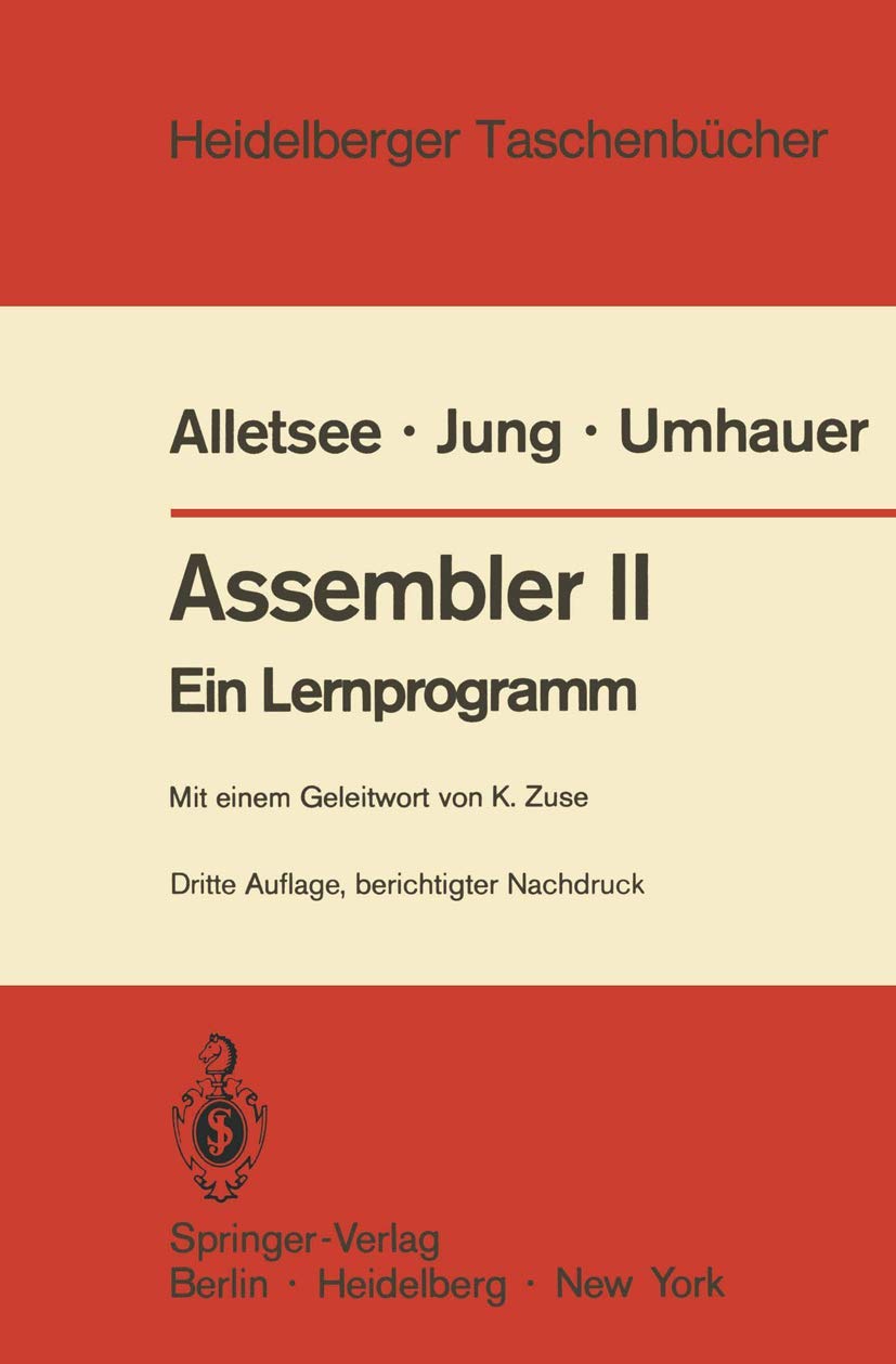 Assembler II: Ein Lernprogramm (Heidelberger Taschenbücher, Band 141) Computer Science