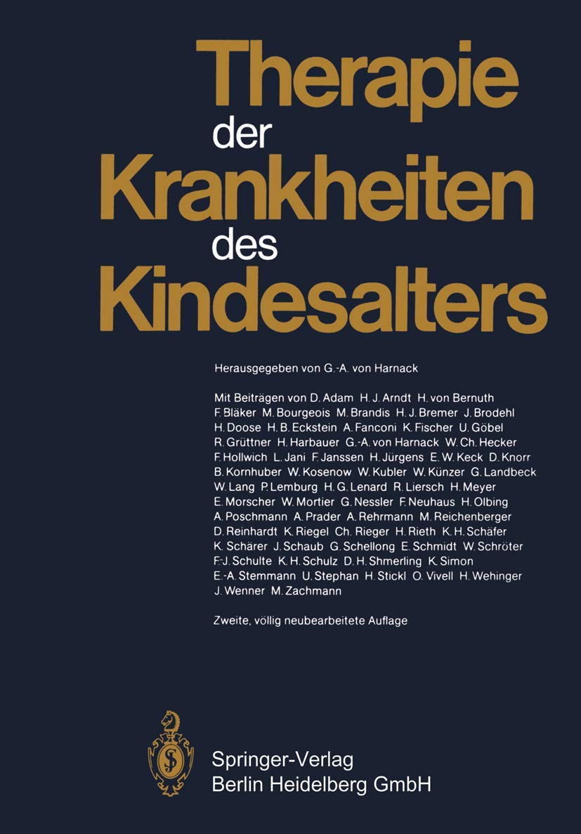 Therapie der Krankheiten des Kindesalters Medicine