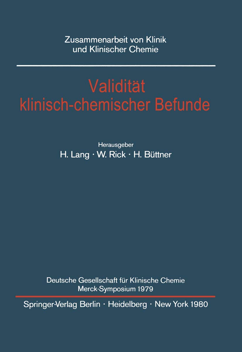 Validität klinisch-chemischer Befunde Medicine