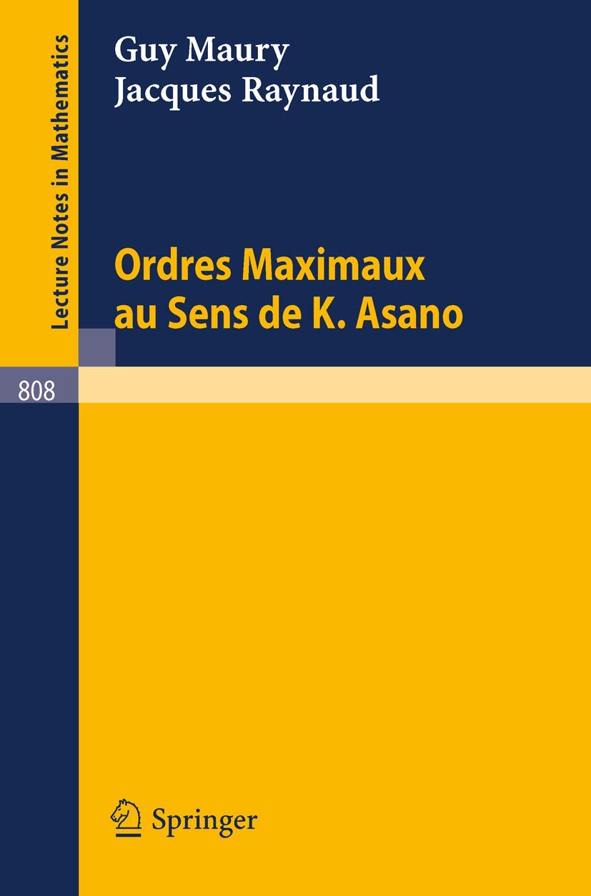 Ordres maximaux au sens de K. Asana Mathematics