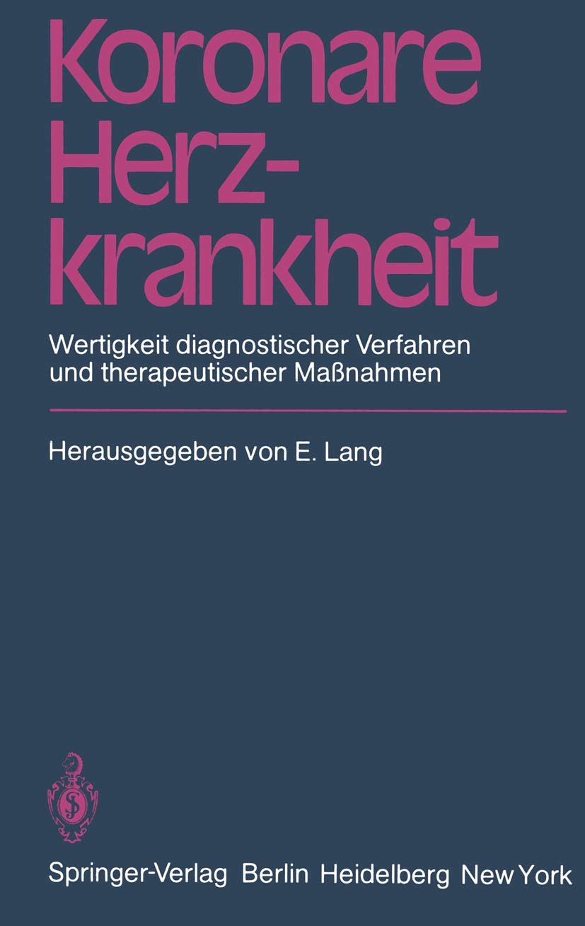 Koronare Herzkrankheit Medicine Books