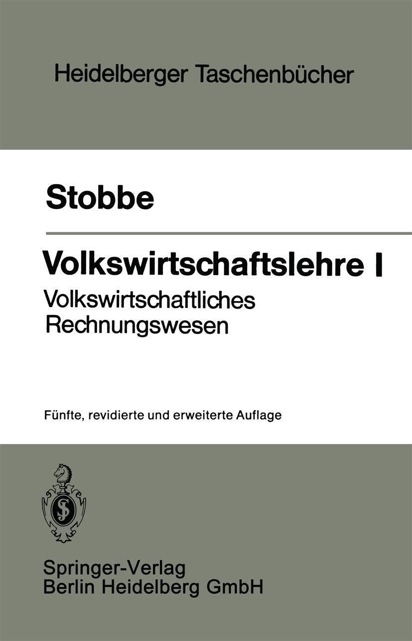 Volkswirtschaftslehre I: Volkswirtschaftliches Rechnungswesen (Heidelberger Taschenbücher, 14) Law