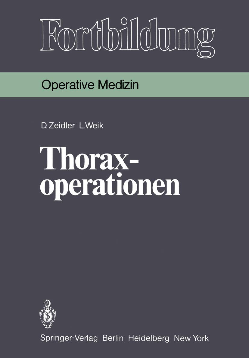 Thoraxoperationen (Fortbildung) Medicine