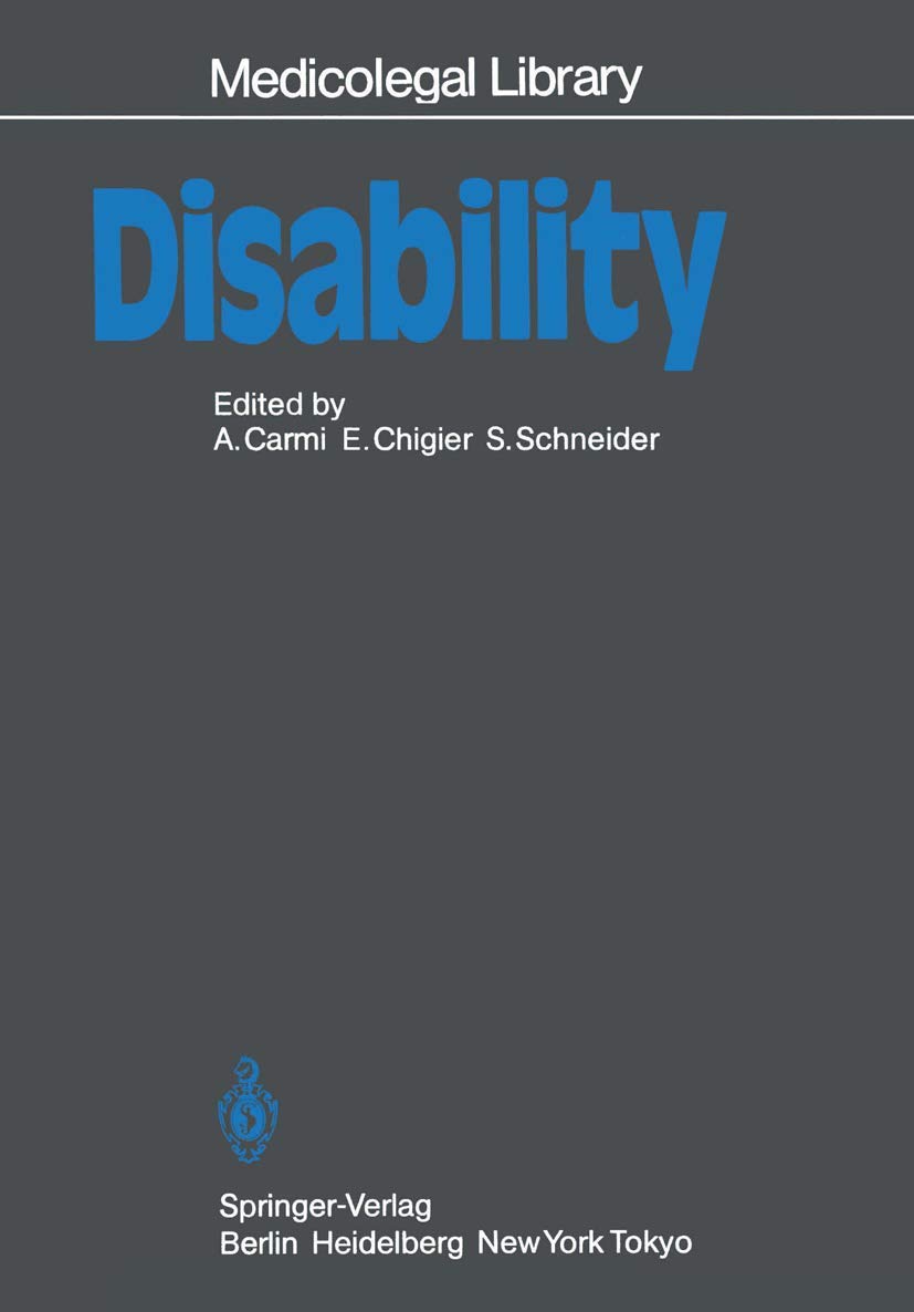 Disability (Medicolegal Library, 3, Band 3) Medicine