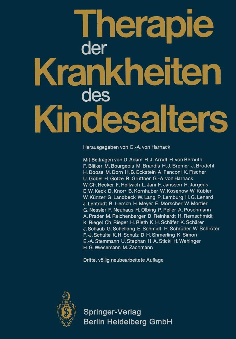 Therapie der Krankheiten des Kindesalters Medicine