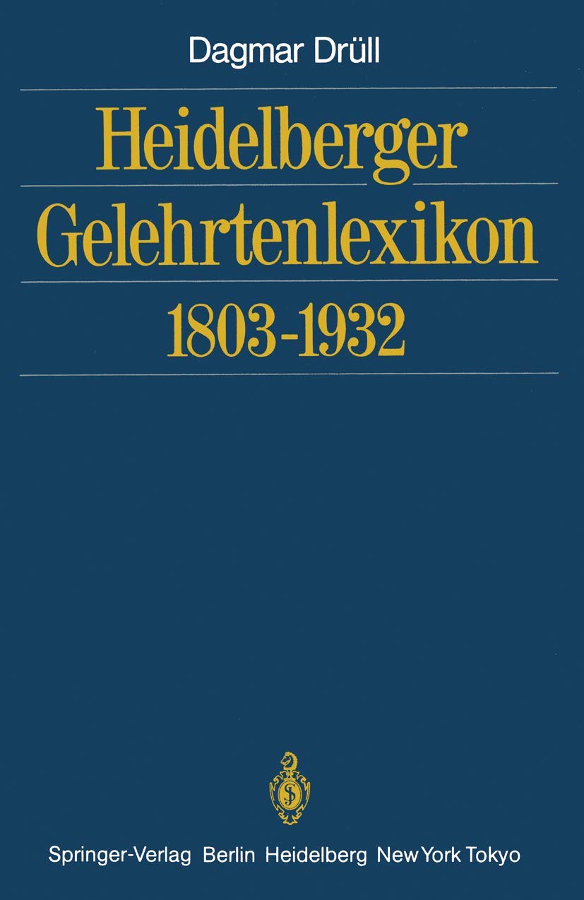 Heidelberger Gelehrtenlexikon 1803–1932 Medicine