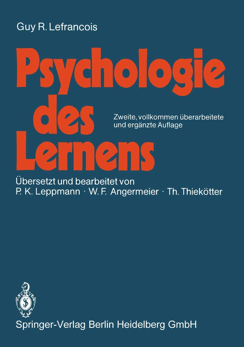 Psychologie des Lernens (Springer-Lehrbuch) Psychology