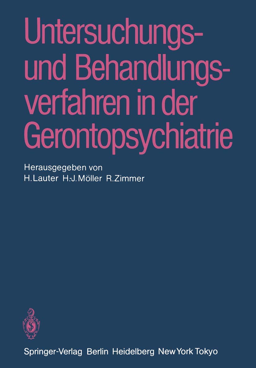 Untersuchungs- und Behandlungsverfahren in der Gerontopsychiatrie Medicine