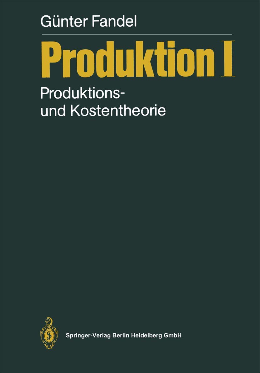 Produktion I: Produktions- und Kostentheorie Law