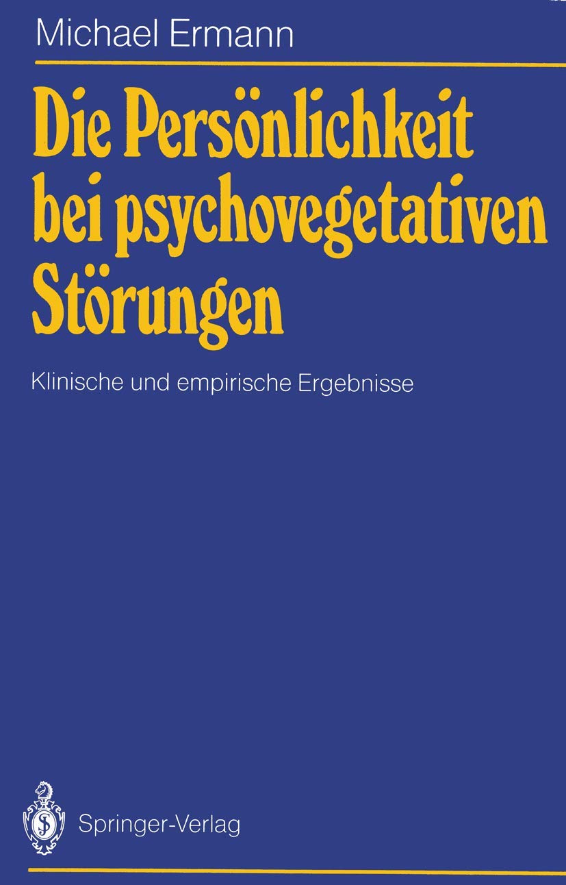 Die Persönlichkeit bei psychovegetativen Störungen book