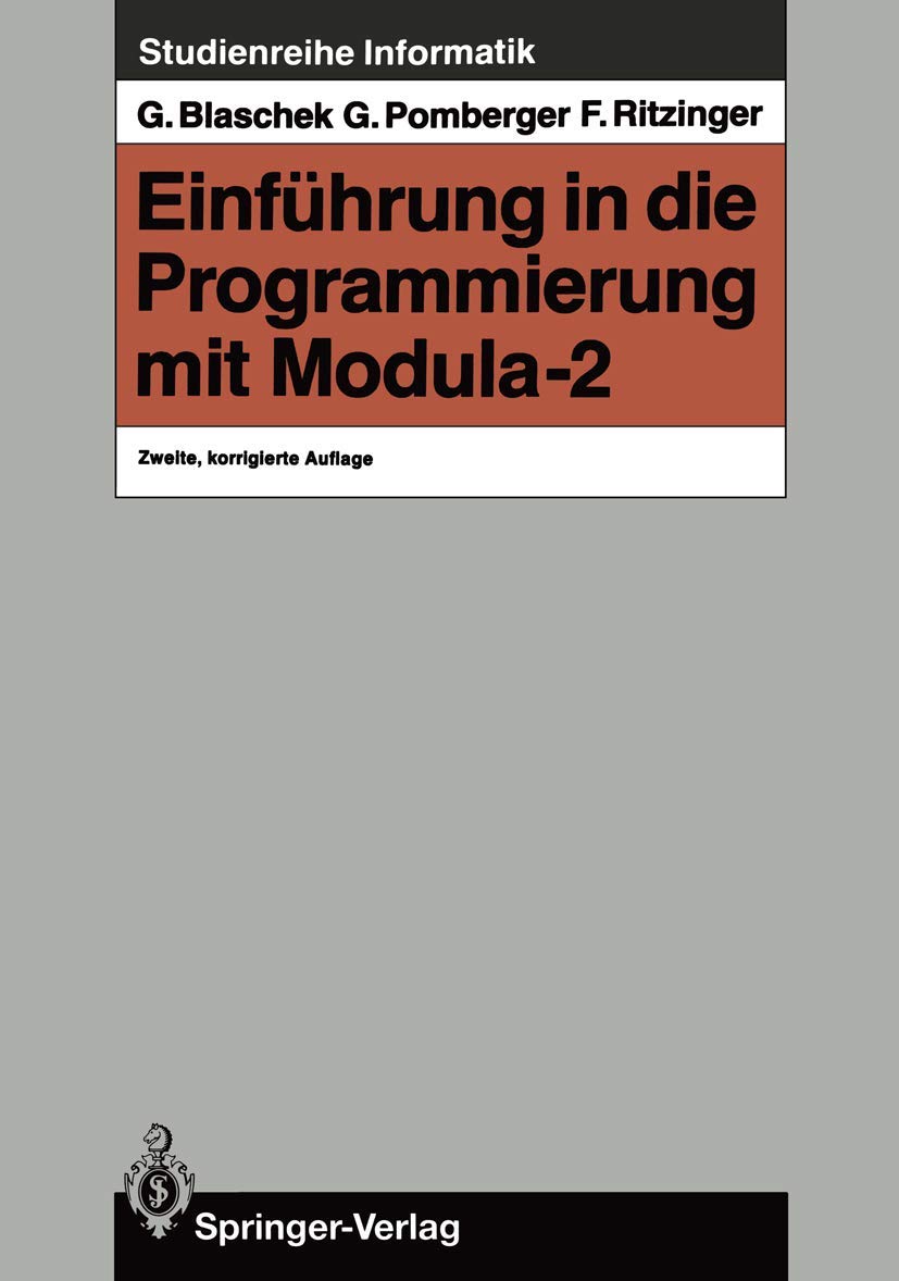Einführung in die Programmierung mit Modula-2 Computer Science Books