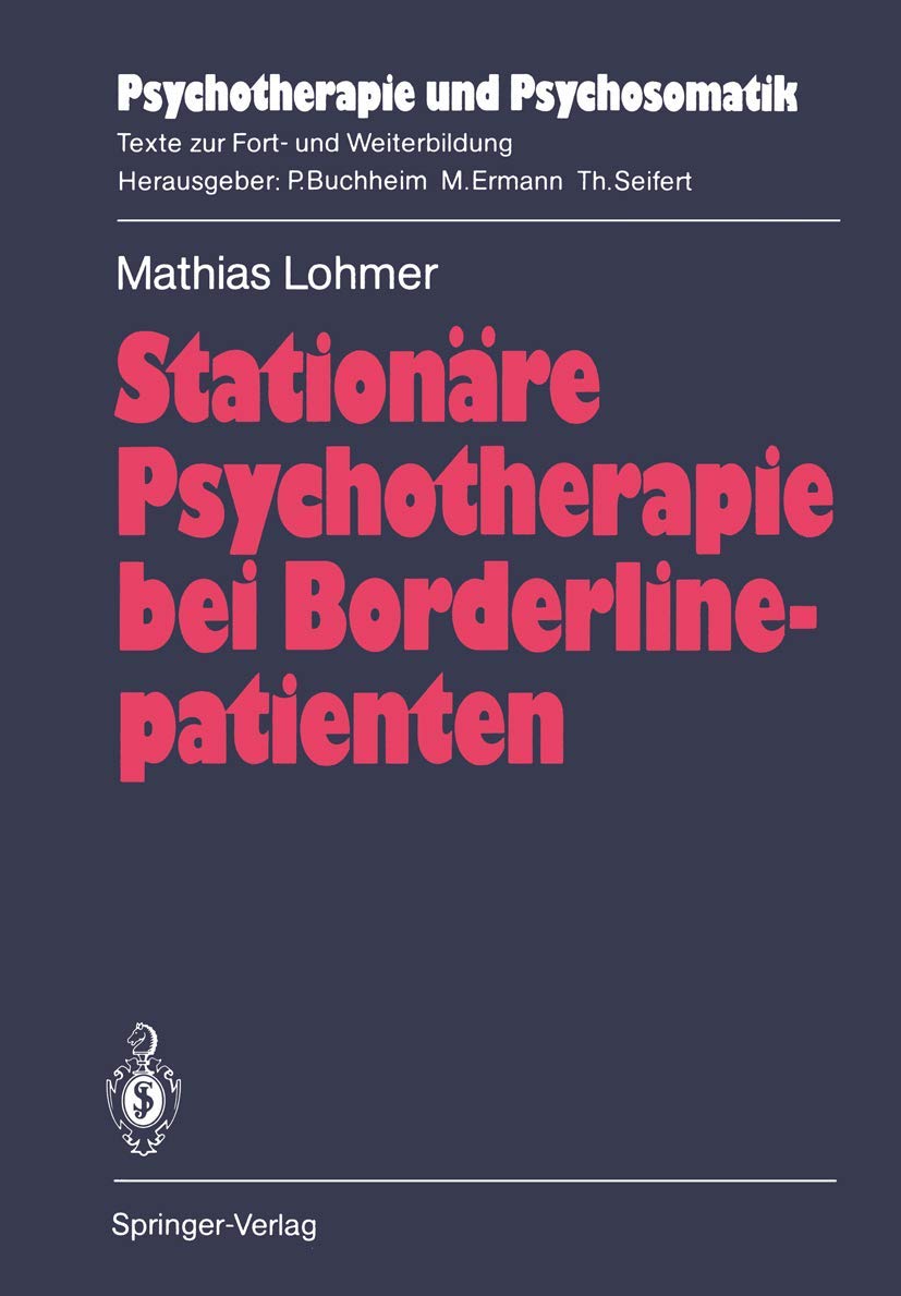 Stationäre Psychotherapie bei Borderlinepatienten Medicine