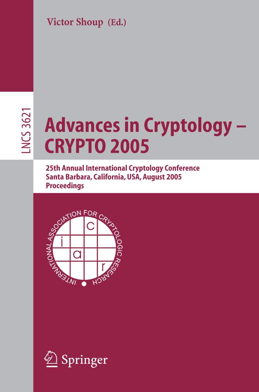 Product Image: Advances in Cryptology - CRYPTO 2005