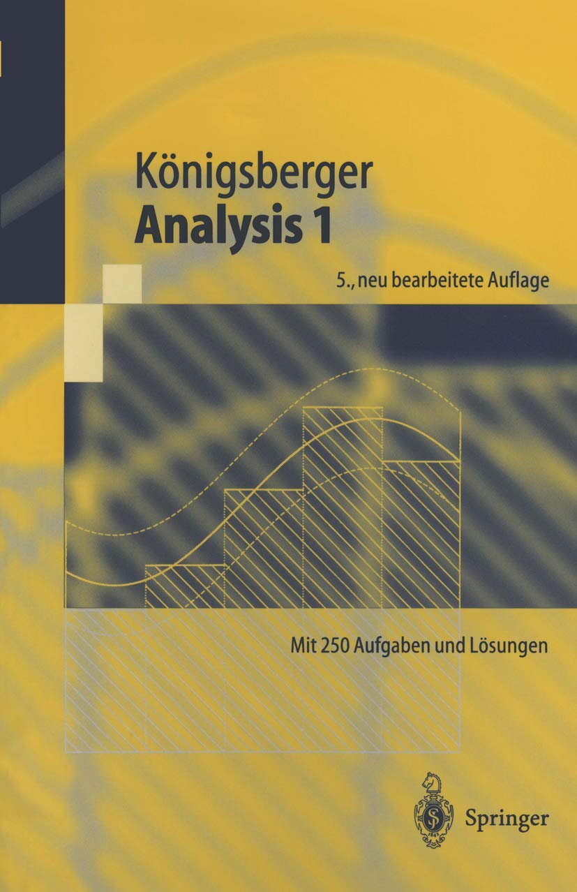 Analysis, Bd.1 (Springer-Lehrbuch, Band 1) Mathematics
