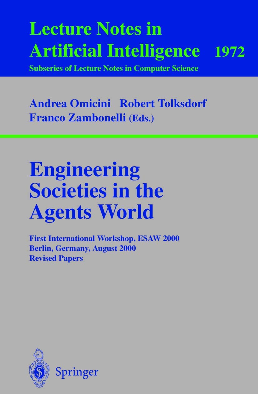 Product Image: Engineering Societies in the Agents World