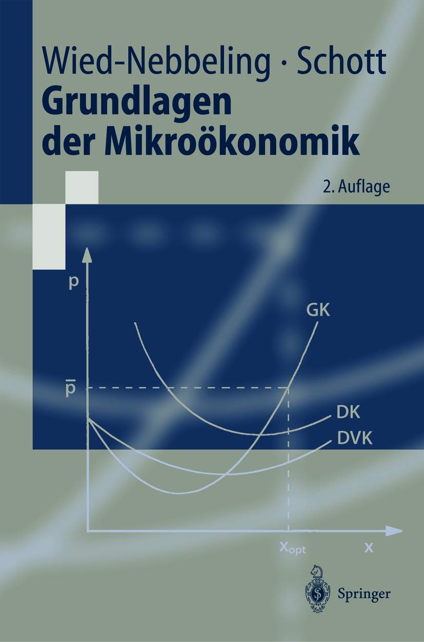Grundlagen der Mikroökonomik (Springer-Lehrbuch) Business & Technology