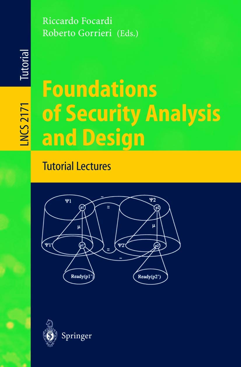 Product Image: Foundations of Security Analysis and Design