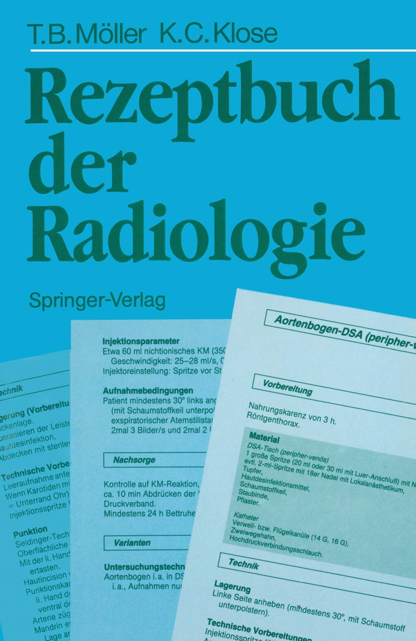 Rezeptbuch der Radiologie (German Edition) Medicine