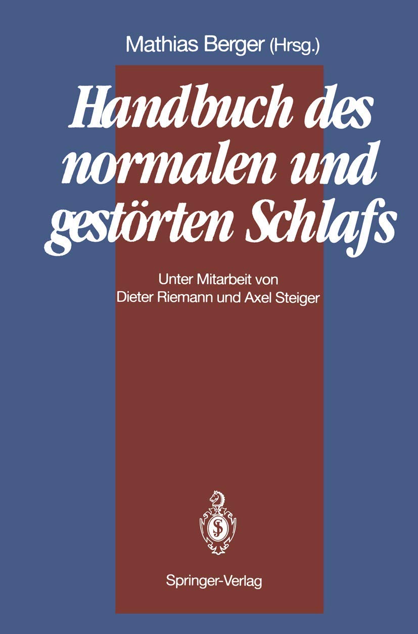 Handbuch Des Normalen Und Gestorten Schlafs book
