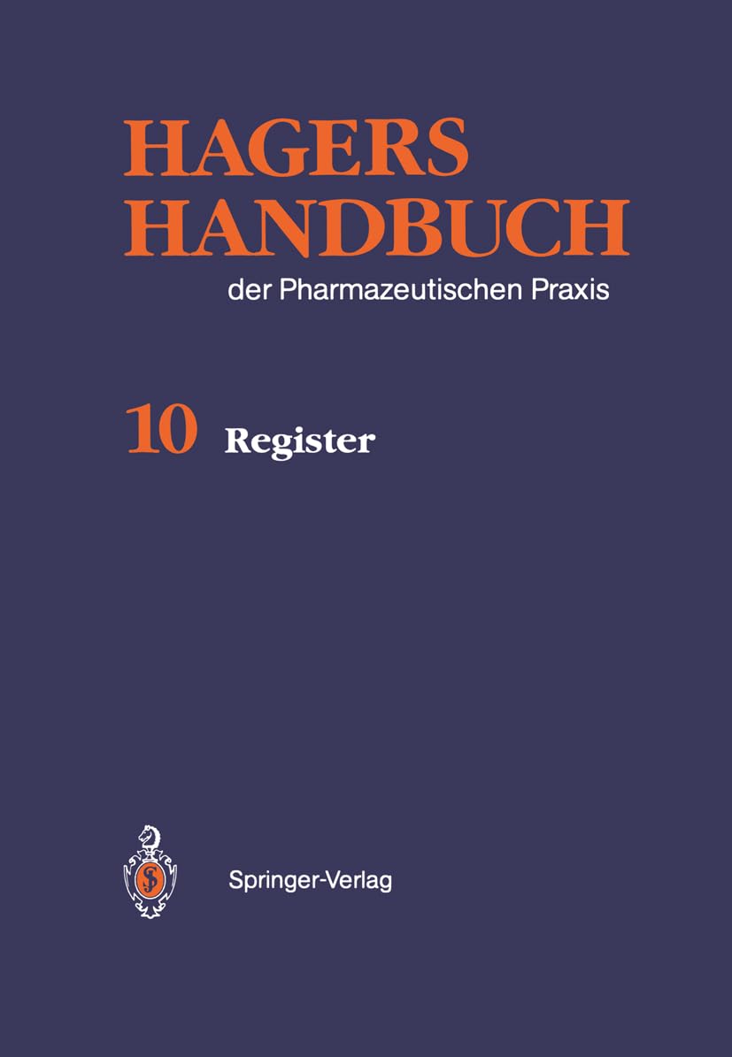 Hagers Handbuch der Pharmazeutischen Praxis: Register Medicine