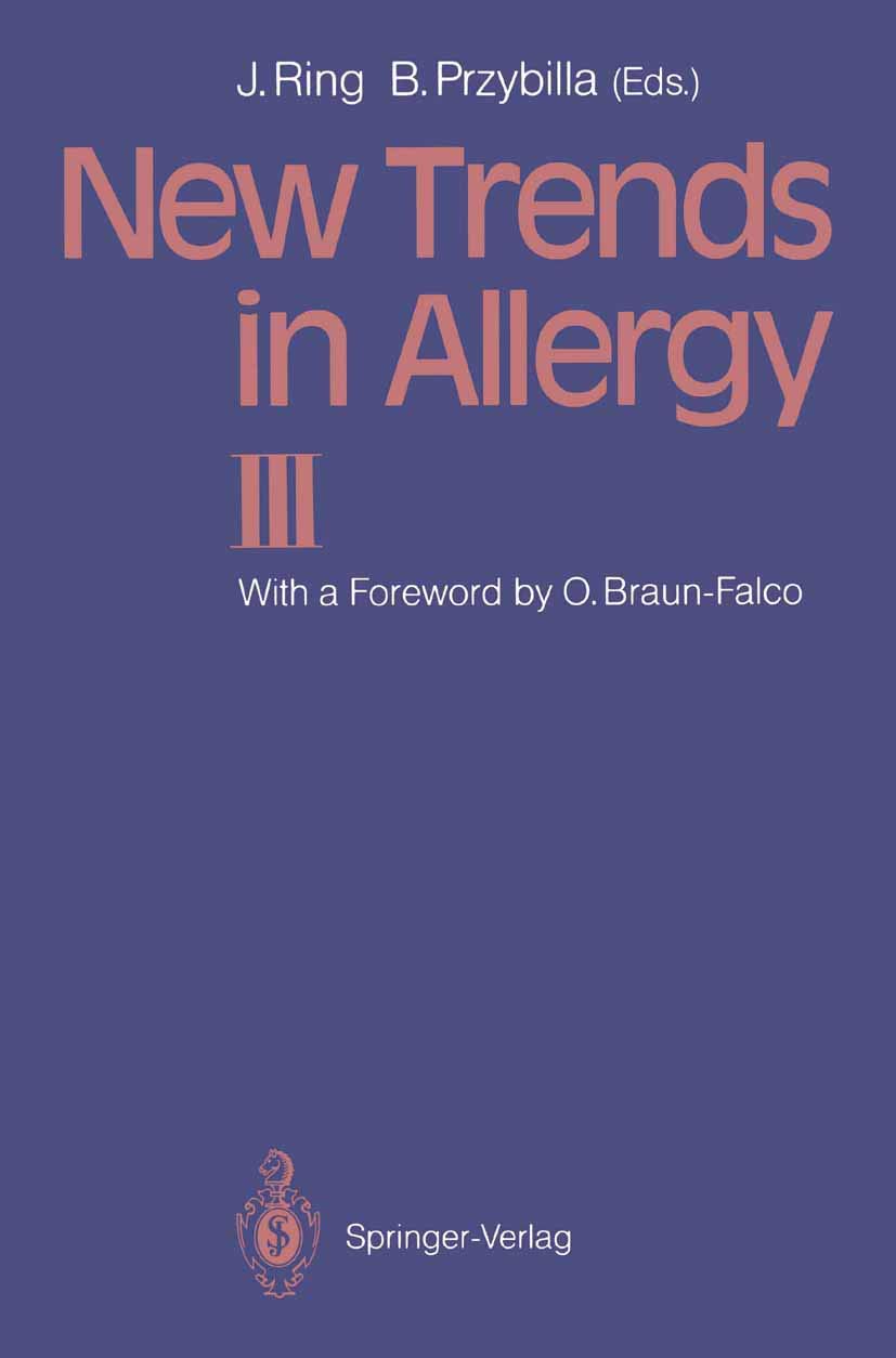 New Trends in Allergy III Medicine