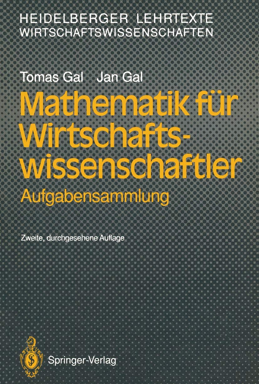 Mathematik für Wirtschaftswissenschaftler book