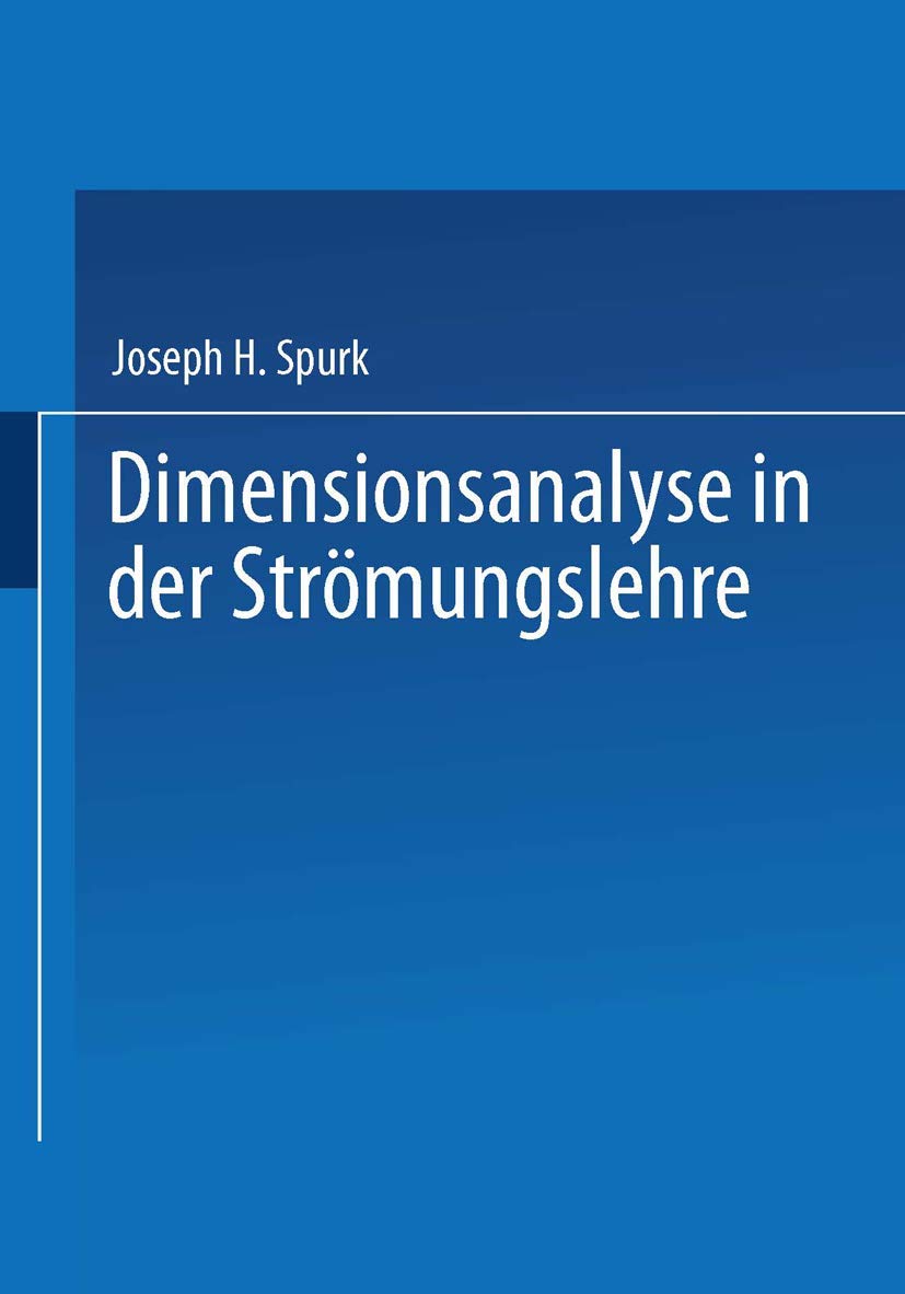 Product Image: Dimensionsanalyse in der Strömungslehre