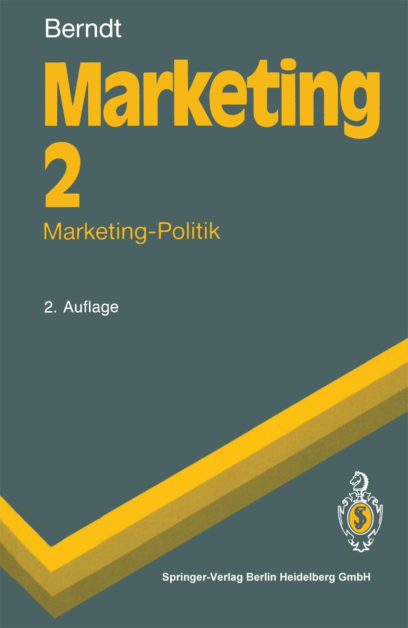 Marketing: Marketing-Politik (Springer-Lehrbuch) Law