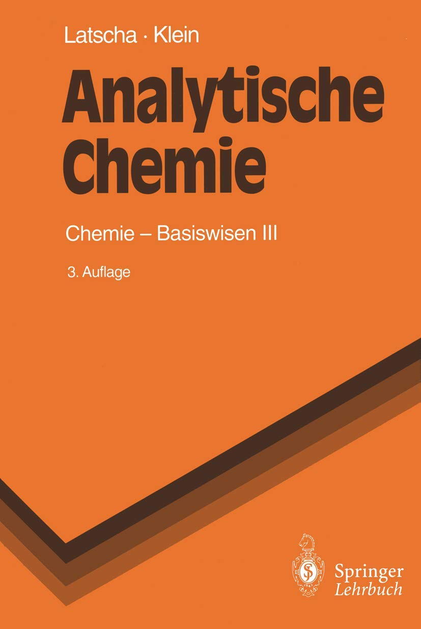 Analytische Chemie Natural Sciences Books