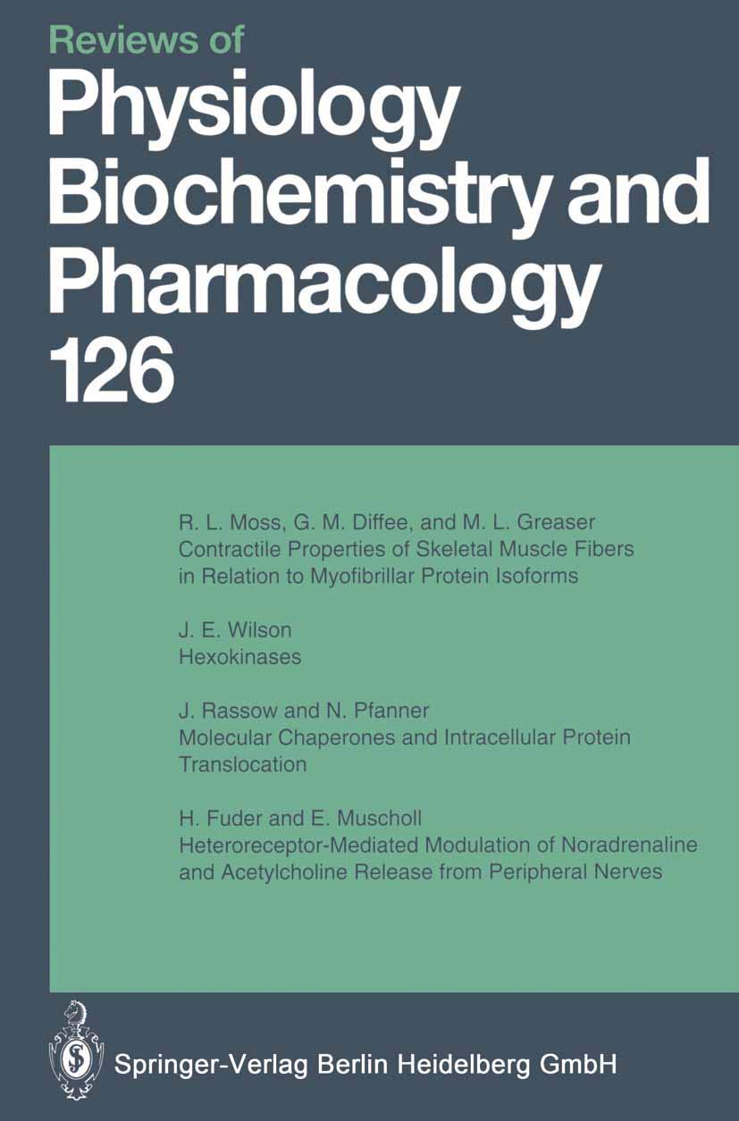 Reviews of Physiology, Biochemistry and Pharmacology Medicine