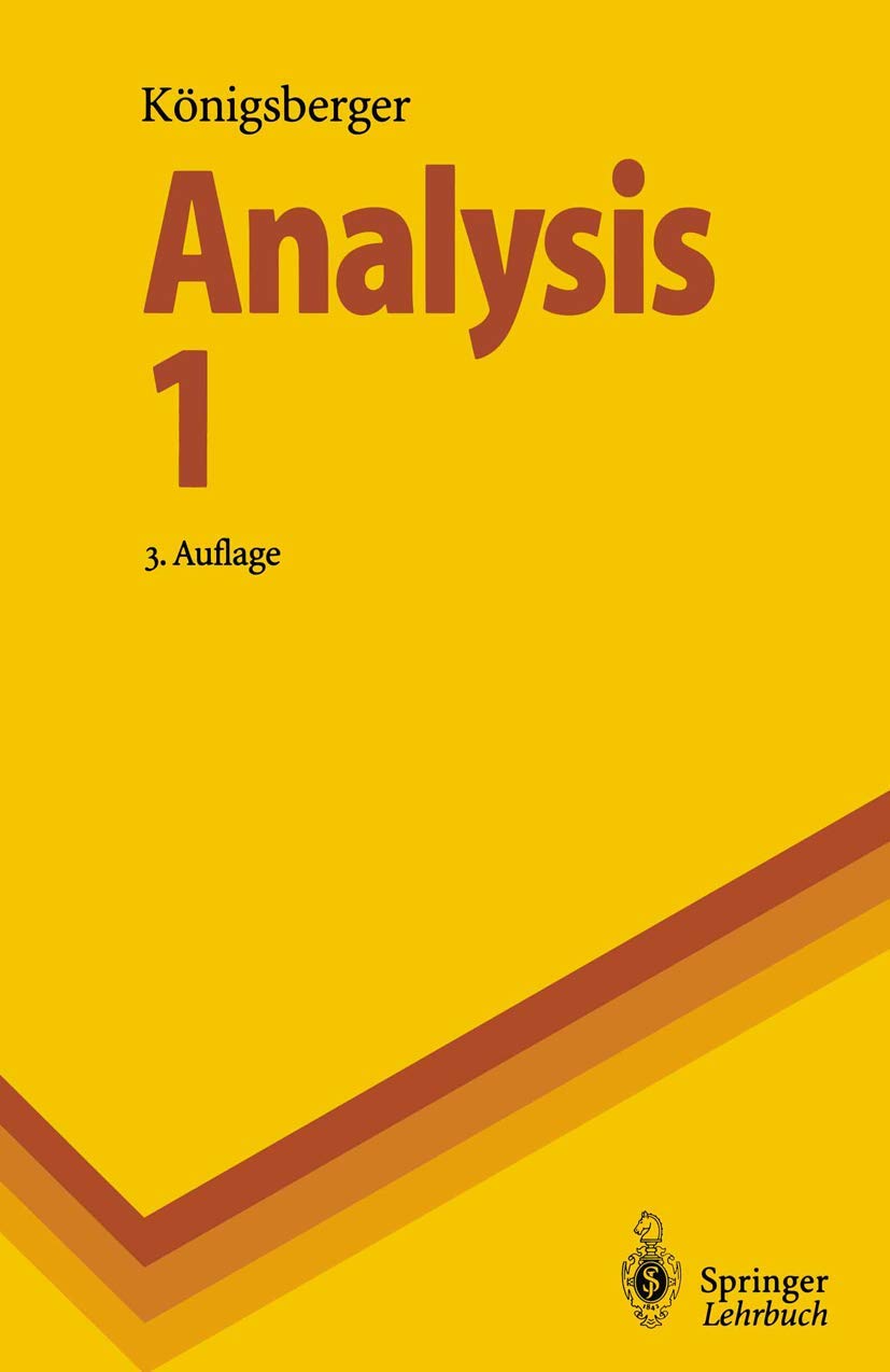 Analysis 1 (Springer-Lehrbuch) Mathematics