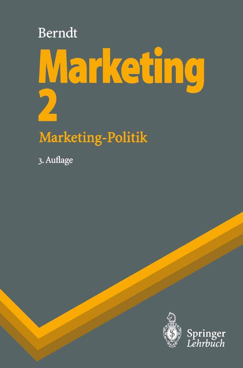 Marketing: Marketing-Politik (Springer-Lehrbuch) Law