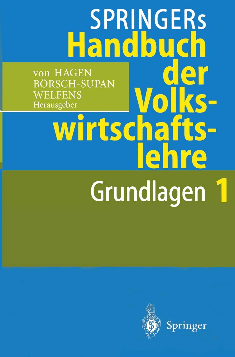 Springers Handbuch der Volkswirtschaftslehre 1: Grundlagen Law