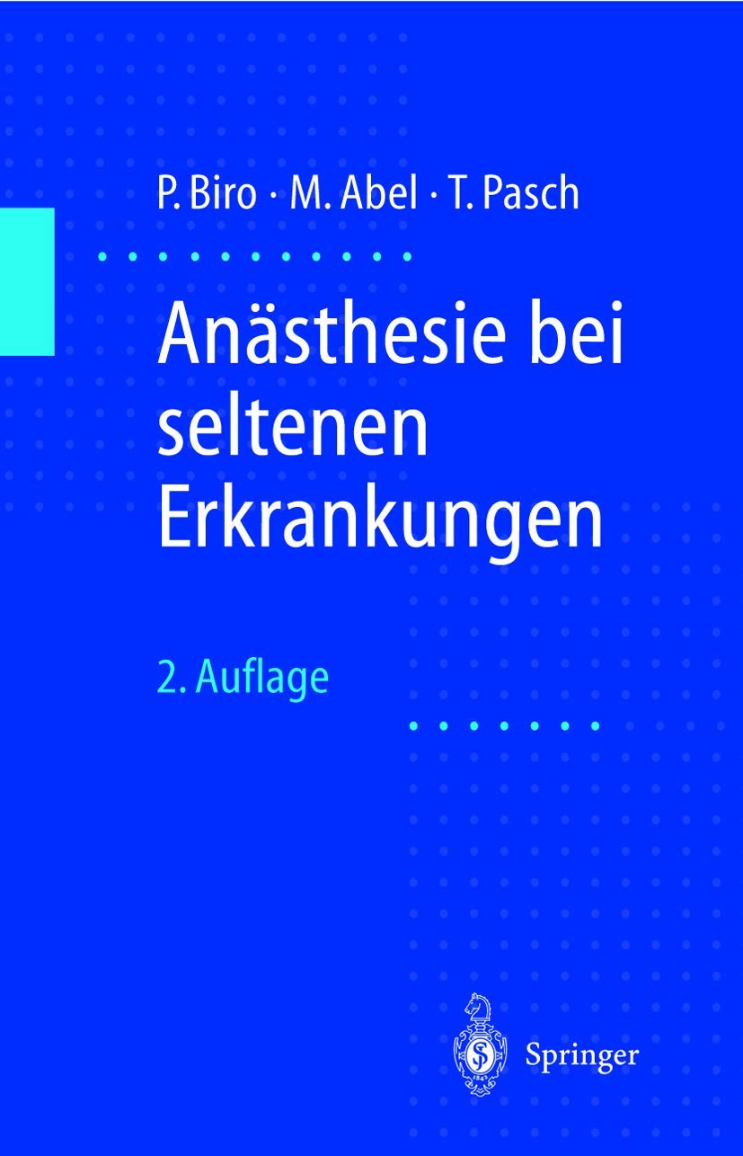 Anästhesie bei seltenen Erkrankungen Medicine