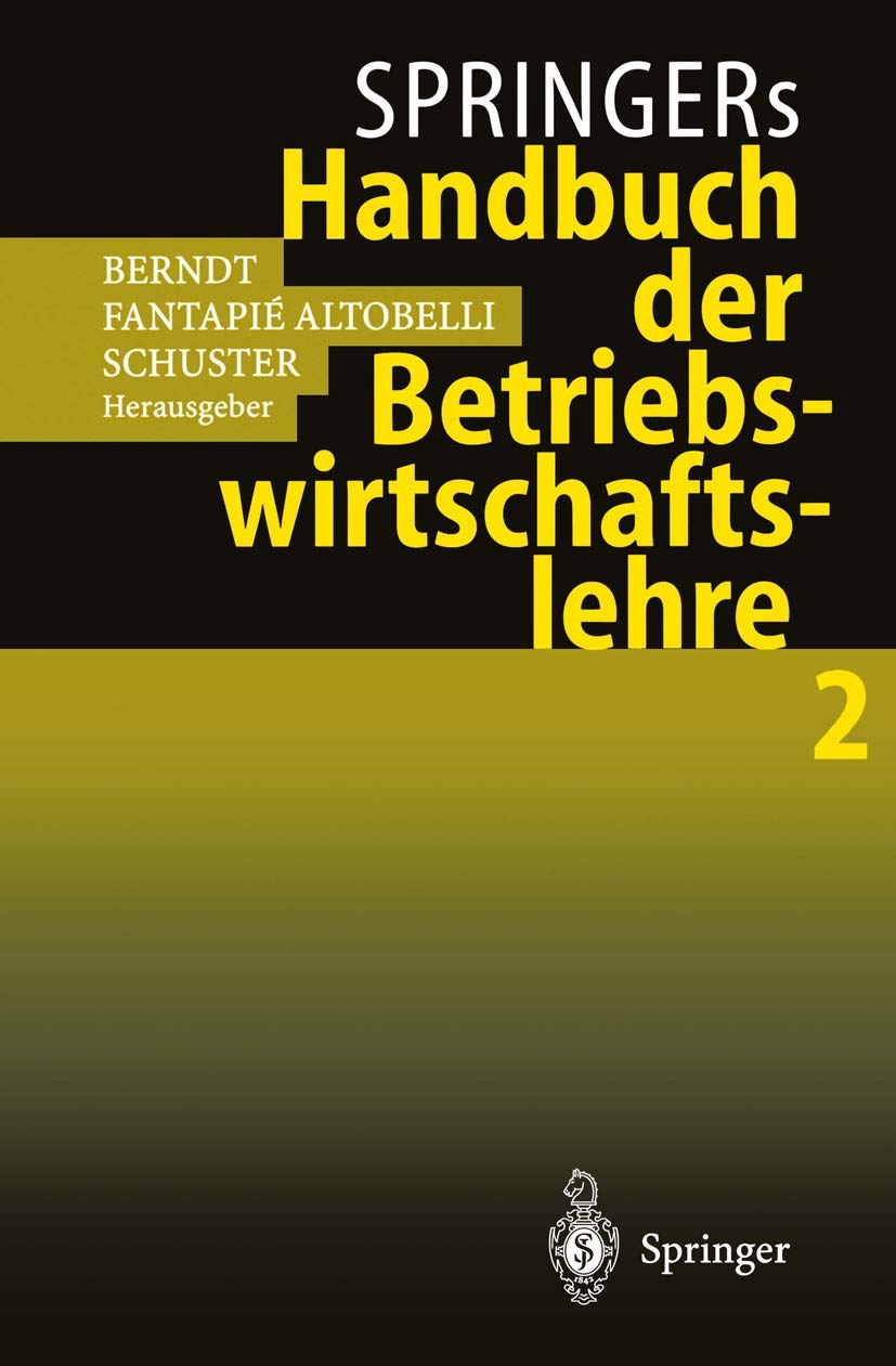 Springers Handbuch der Betriebswirtschaftslehre 2 Law