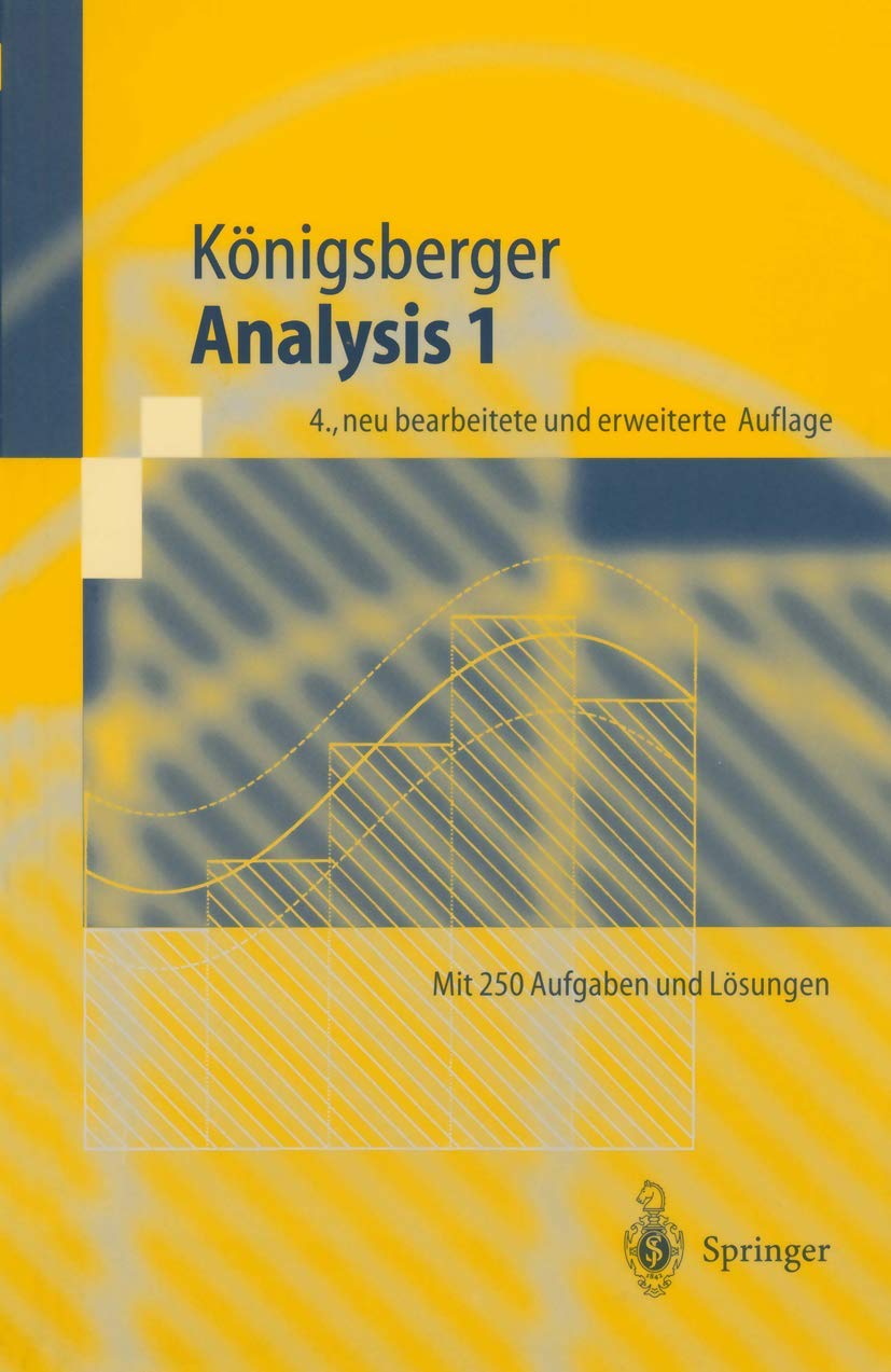 Analysis 1 (Springer-Lehrbuch) (German Edition) Mathematics