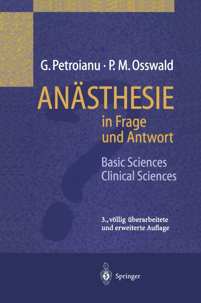 Anästhesie in Frage und Antwort book