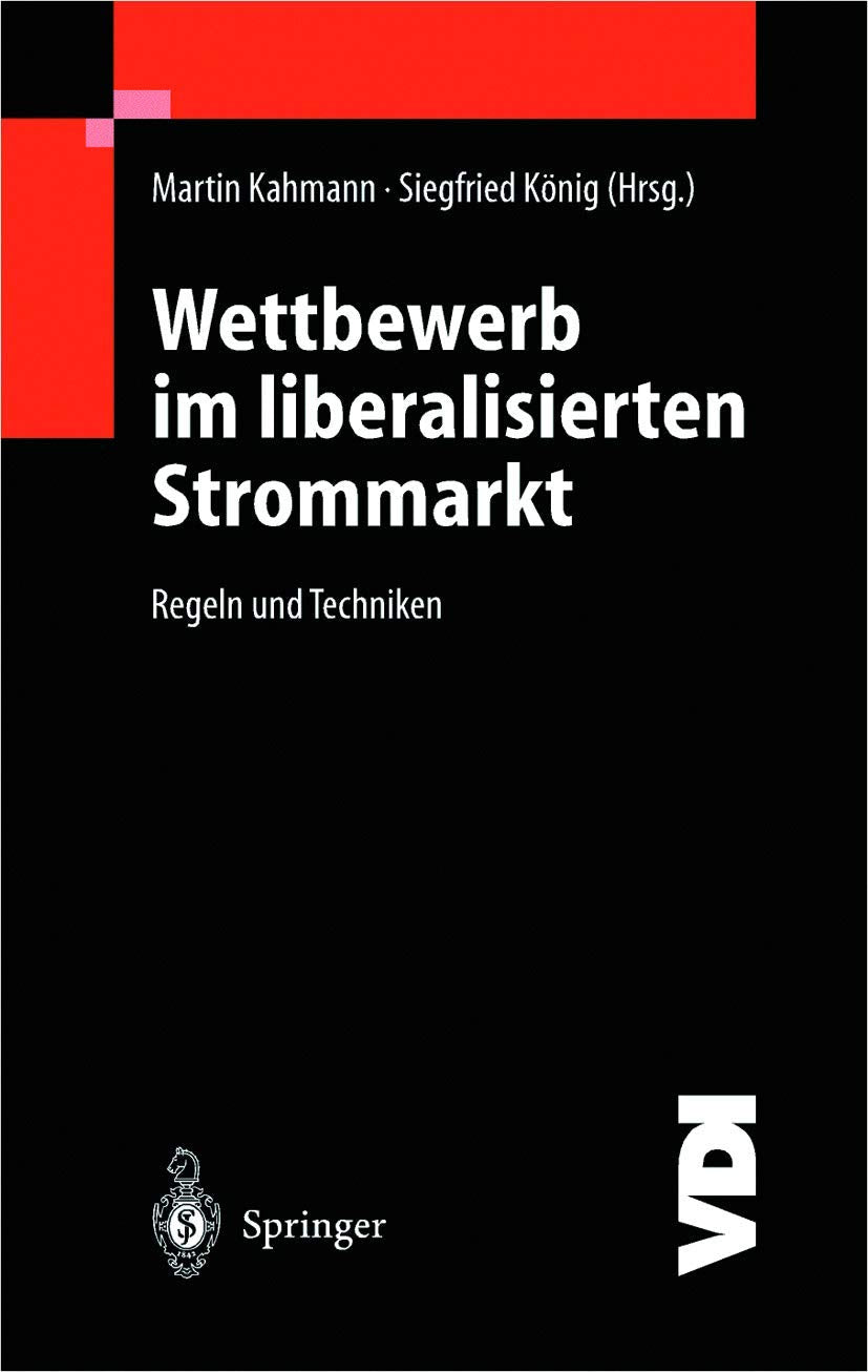Wettbewerb im liberalisierten Strommarkt: Regeln und Techniken (VDI-Buch) Business, Finance & Career