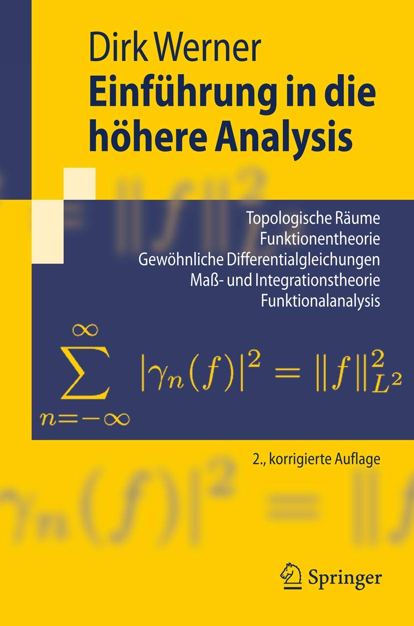 Einführung in die höhere Analysis Natural Sciences