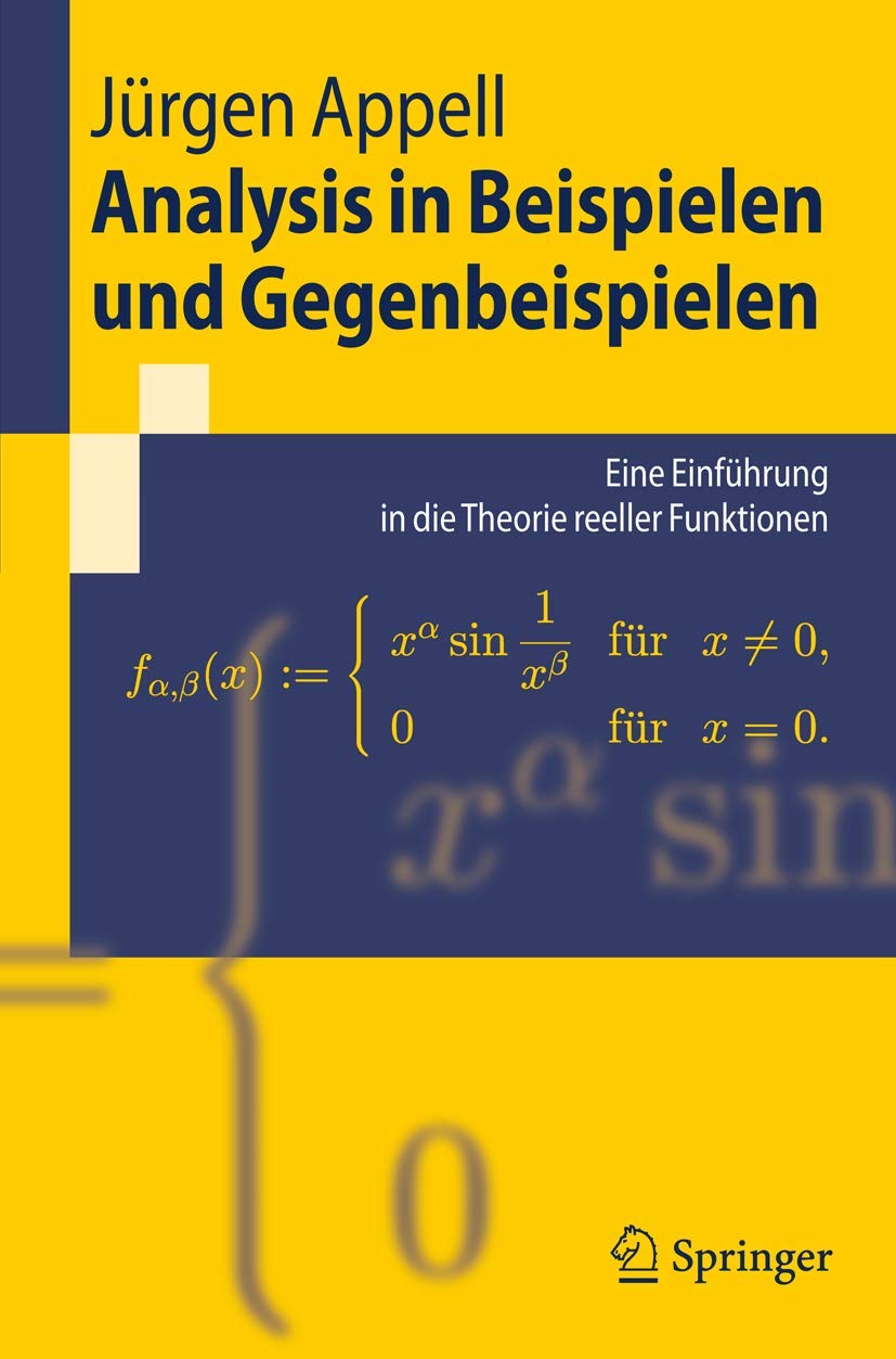 Analysis in Beispielen und Gegenbeispielen: Eine Einführung in die Theorie reeller Funktionen (Springer-Lehrbuch) Mathematics