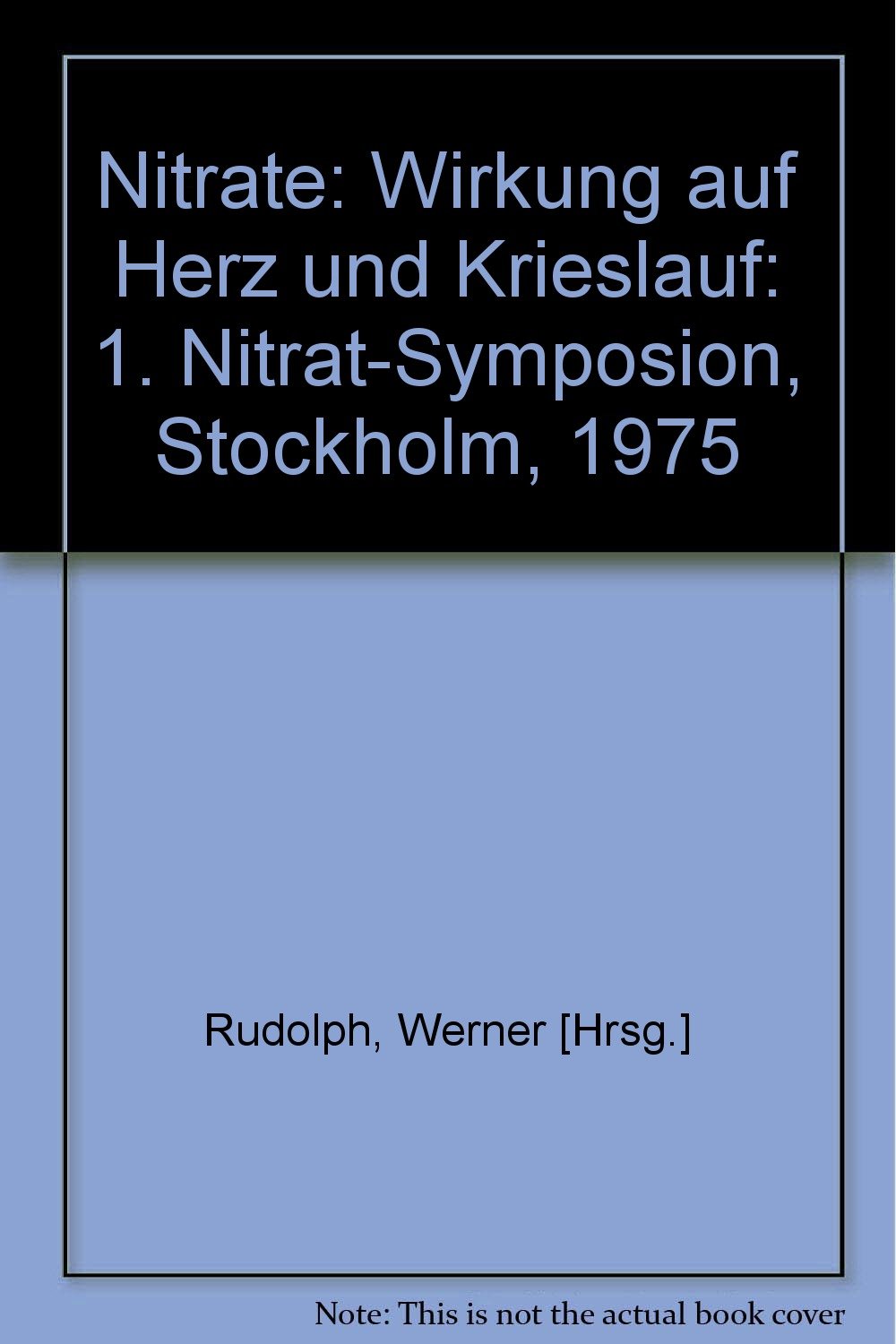 Nitrate, Wirkung auf Herz u. Kreislauf, Books
