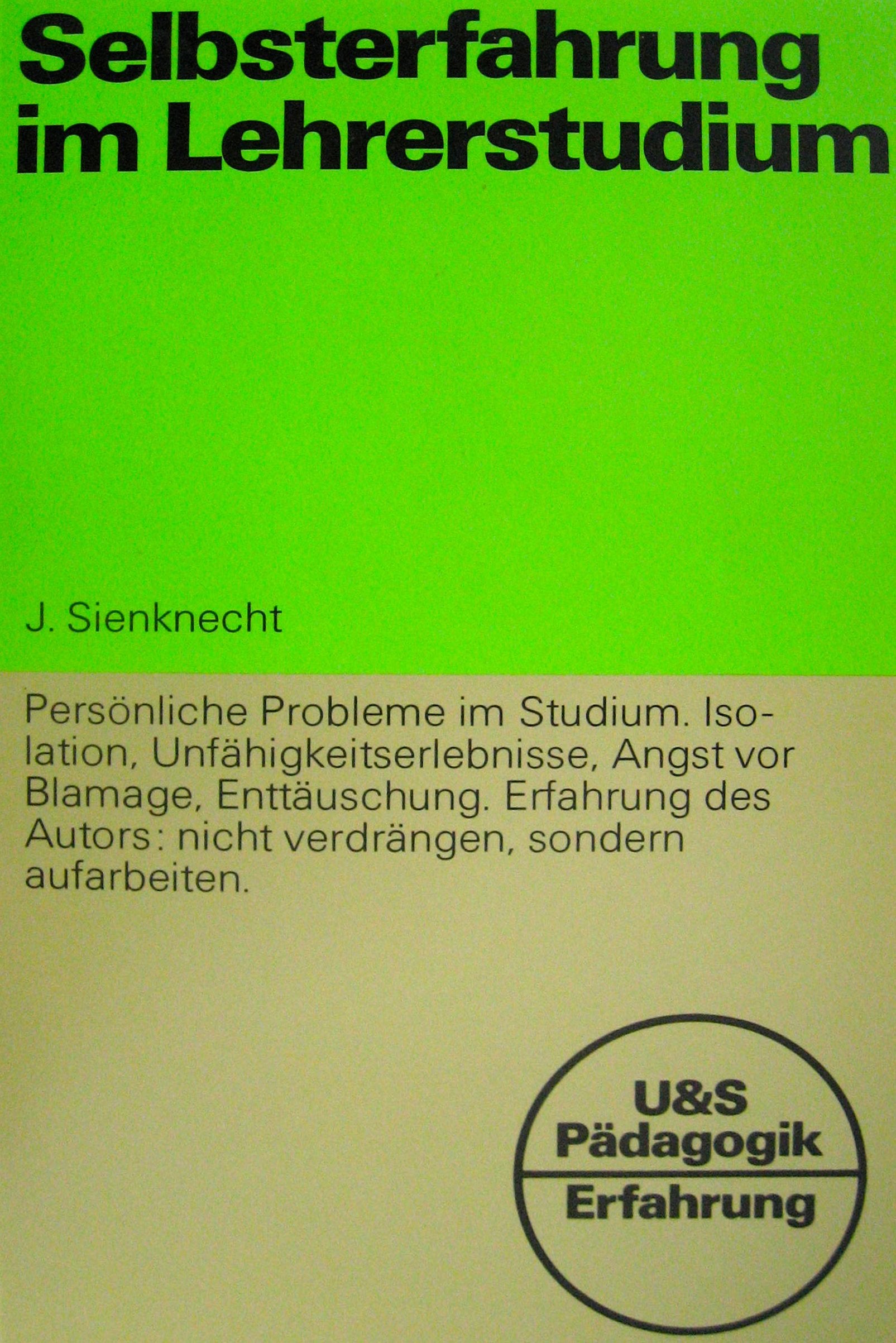 Selbsterfahrung im Lehrerstudium Books