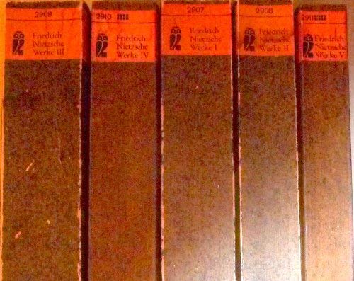 Werke V. Anhang: Zeit- und Lebenstafel; Philologischer Nachbericht; Nachwort; zu den Briefen u.a.) Nietzsche-Index, Bibliographie Books