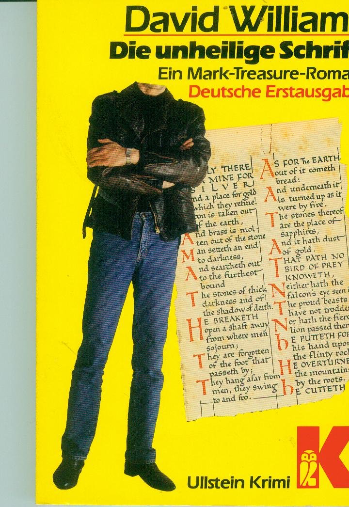 Die unheilige Schrift. Detektivroman. Ein Mark- TreasureRoman. Books