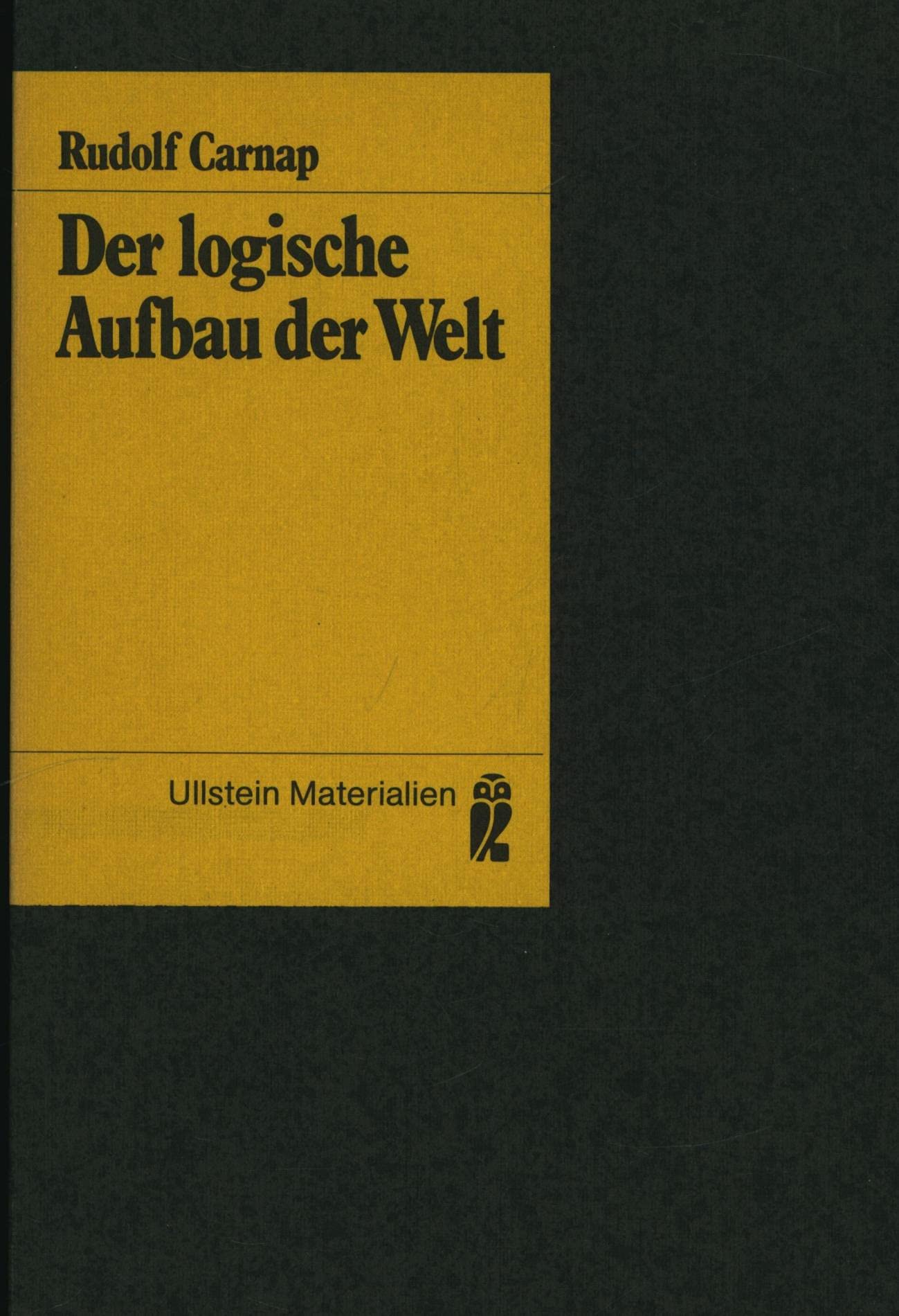 Der logische Aufbau der Welt. Philosophy