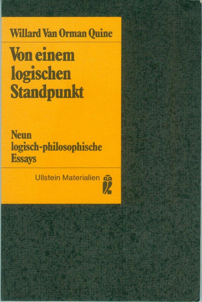 Von einem logischen Standpunkt. Neun logisch-philosophische Essays. Books