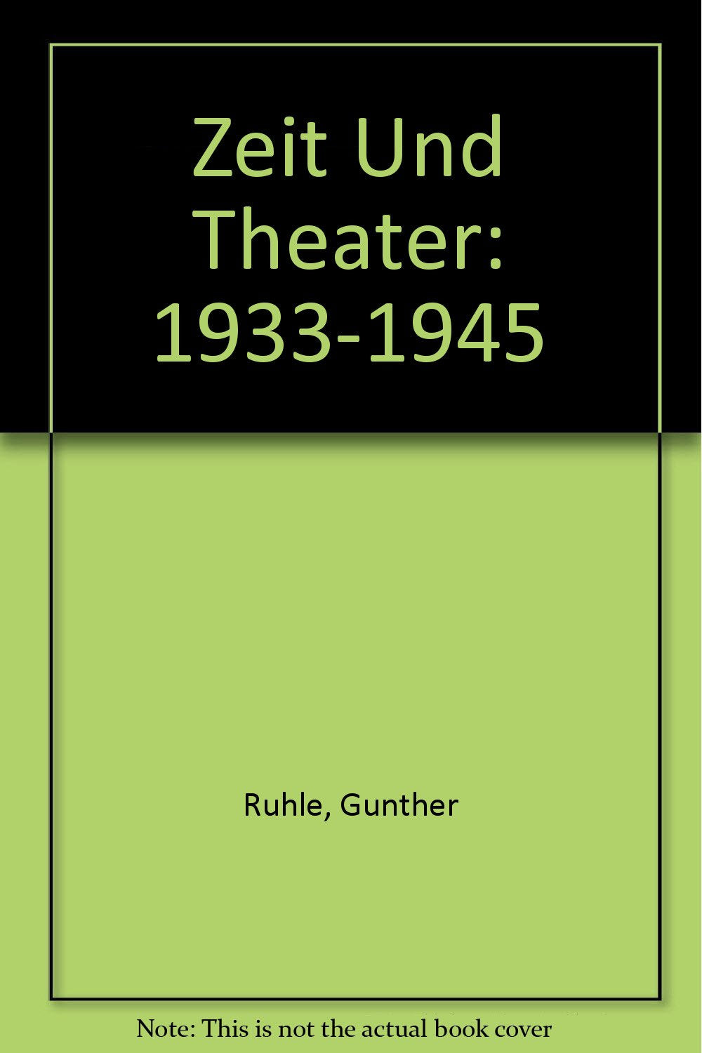 1933-1945 (Zeit Und Theater) Film, Art & Culture