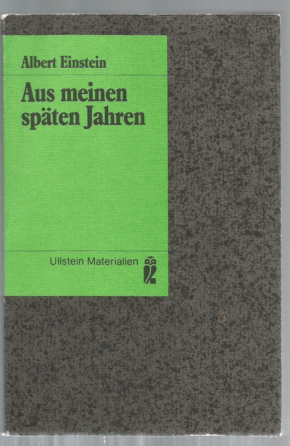 Aus meinen späten Jahren (6308 171). Reden, Aufsätze, Briefe. Science