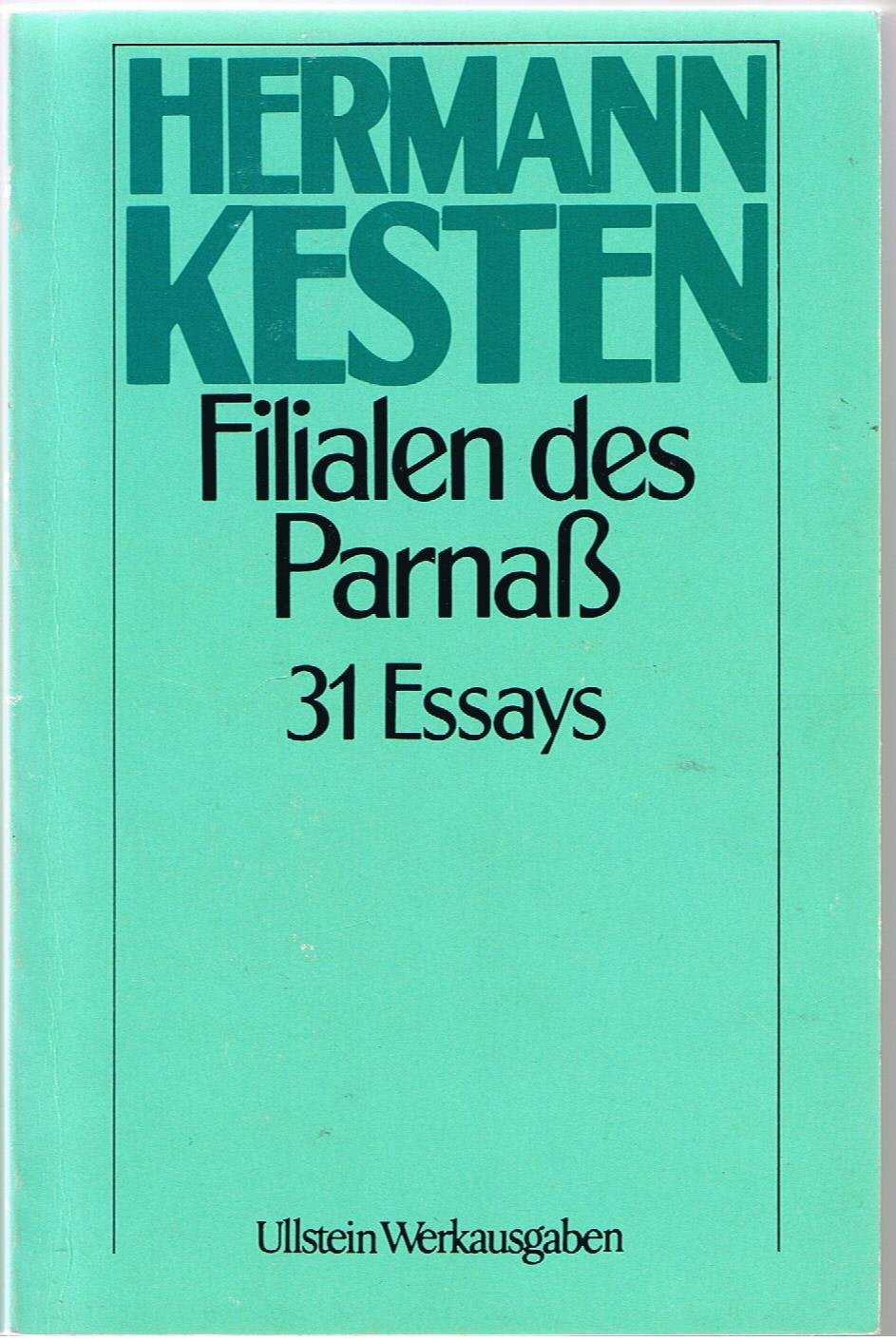 Filialen des Parnaß. 31 Essays. ( Ullstein Werkausgaben). Professional & Reference Books